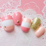 RUNA♪ふんわりピンクボーダーチップ
