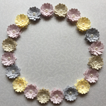 お花シール❇︎20枚❇︎purple×cream×beige