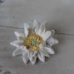 ガーベラ 華やか  手刺繍ブローチ