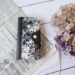 ボタニカル◆iPhoneケース【黒薔薇】手帳型スマホケース