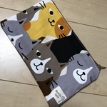 前回即売！猫いっぱいフラットポーチ