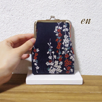 がま口シガレットケース  和柄 花