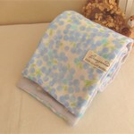再販*８重ガーゼマフラーフェイスタオル*北欧pastelbluemimosa*