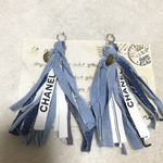 タッセルピアス   デニム