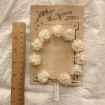布花 エクリュ色のお花のミニリース