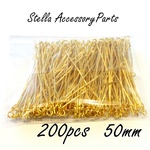 【送料無料】約200本・50mm9ピン・ゴールド