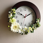 フラワークロック・時計《ガーベラ・ホワイト①》