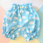 80～90 ガーゼ素材のかぼちゃパンツ　空