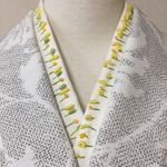 綿100 %    花手刺繍半襟