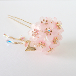 淡く美しい満開桜の2way簪（かんざし）