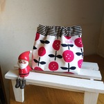 ばねポーチ小（ピンク花）