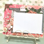 キャンパス　ボード完成品　「THANKFUL」母の日やプレゼントに・・・