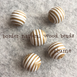 再販【ウッドビーズ】16 border natural wood beads