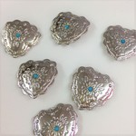 ハート型コンチョシルバー