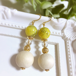 【再販♡】ウッド×レモン大ぶりピアス☆