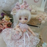 *～ノスタルジック＊フラワー* ミニスウィーツドール*オビツ11*ドレスset