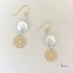 すかしパーツ　ロングピアス・イヤリング