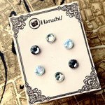 ■3色セット 5mm 樹脂ピアス Mono