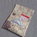 再販６ ふた付き  ティッシュケース（クマ•クリームイエロー）