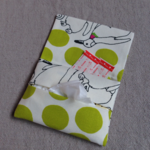 再販５ ふた付き  ティッシュケース（ペンギン•グリーン）