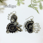 【再販】Soutache〜ソウタシエ No.010 クリエイトピアス ブラック