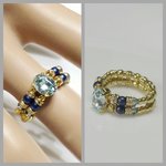 12号☆スワロフスキー　ゴム　リング☆完成品