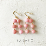 Pink Stone Double Line pierce (NO.3166)