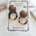 No.S197 おしゃれ✩︎⡱ベージュカボション ピアス