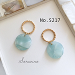 No.S217 さわやか❣︎ブルーのべっ甲ピアス