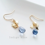 .+:｡ Indigo blue～綺麗なガラスと星のピアス。:+.