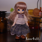 オビツ11 チュニック&スカートセット グレンチェック