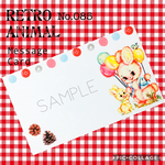 No.085◆かわいい◆レトロアニマル※メッセージカード20枚set