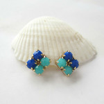 Simple Bijou earring／pierce（ターコイズ×ブルー）*1417*