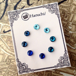 [sale]■4色セット 4mm Blue 樹脂ピアス
