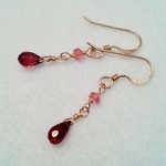 Xmasセール30%off〈k14gf〉ガーネット＆スピネルプチピアス