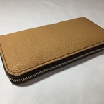 本革  イエローナチュラルブラウン&ナチュラルブラウン レザーウォレット 長財布