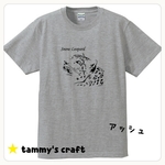 sale【在庫のみ】レディースS/M★ユキヒョウのリアルTシャツ★ 動物T