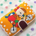 昭和レトロ＊自転車わんちゃんズの通帳・母子手帳ケース