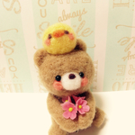 くまちゃんとぴよちゃん  羊毛フェルト
