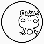 そのまま押せる動物シリーズカエルハンコ