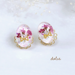  春♪押し花の花束ピアス