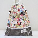 オシャレなパリのコラージュ柄お着替え袋♪ｃ