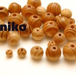 ウッドビーズ♬ラウンドmix　50粒