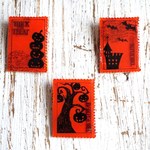 ハロウィン★切手ブローチ