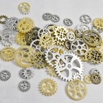 アクセサリー パーツ 歯車 70g ギア アソート レジン 封入 デコ用 素材 10mm [4582434321075]