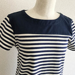 【sale】サニーワンピース 半袖（紺ボーダー）