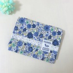 再3販*移動ポケット*リバティ風花柄*ブルー*ポケットティッシュケース*271
