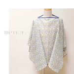 新作 花柄 素材にこだわった 国産 授乳ケープ    blue