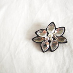 ビジューお花ブローチ_#041_bijou beads flower brooch