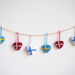 北欧国旗のハートガーランド